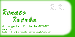 renato kotrba business card